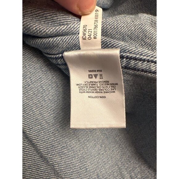Express Mens Denim Button-Down Shirt L Shacket Mens - Picture 4 of 5